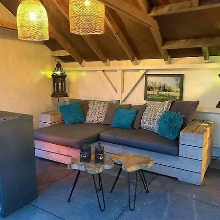 Holiday home De Noteboom 6-persoons, Verwarmd Prive Zwembad, Hottub, Overdekte Lounge Met Haard, Panorama Sauna, Sunshower, Luxe, Wifi