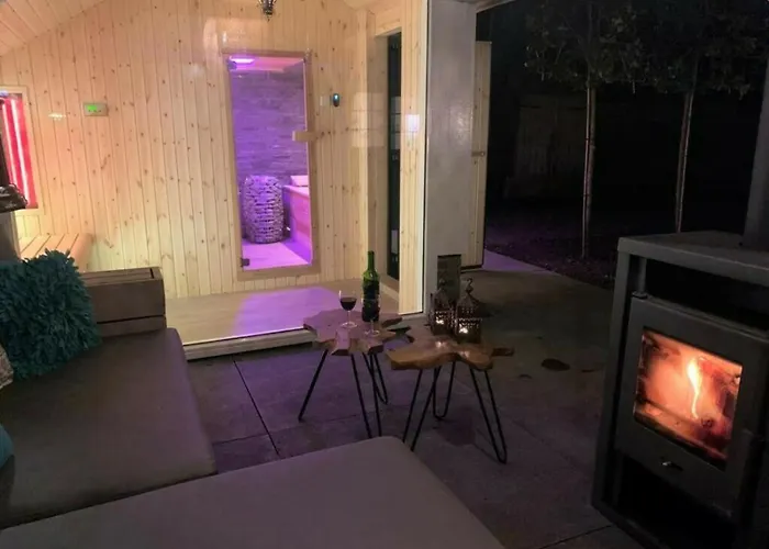 Semesterbostad De Noteboom 6-persoons, Verwarmd Prive Zwembad, Hottub, Overdekte Lounge Met Haard, Panorama Sauna, Sunshower, Luxe, Wifi Lievelde