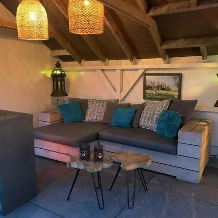 De Noteboom 6-persoons, Verwarmd Prive Zwembad, Hottub, Overdekte Lounge Met Haard, Panorama Sauna, Sunshower, Luxe, Wifi Lievelde